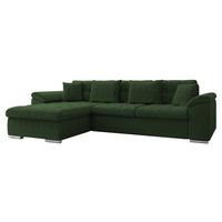 ECKSOFA Diana Cord, Seite: Links - Dunkelgrün, Holz/Textil (280/160cm) - MIRJAN24