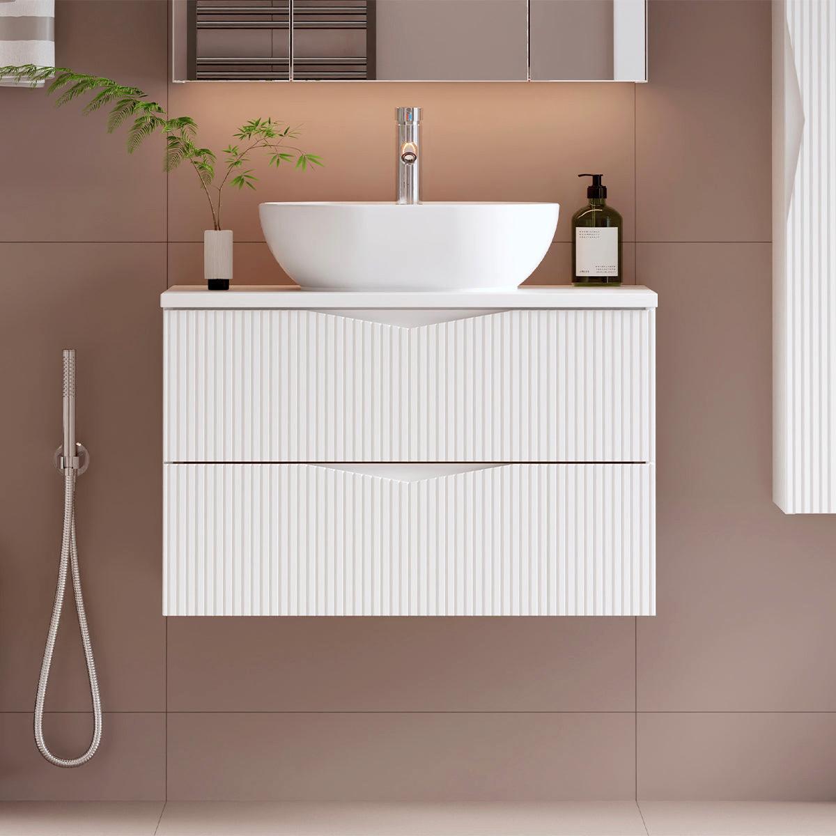 WASCHTISCHUNTERSCHRANK 80.6cm Tao Weiß - Weiß, Holzwerkstoff (80.6/52.2/46.5cm) - Petits-meubles