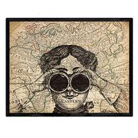 POSTER Welt Illustration A3 Rahmenlos - Klar, Papier (29.7/5/42cm) - Nacnic