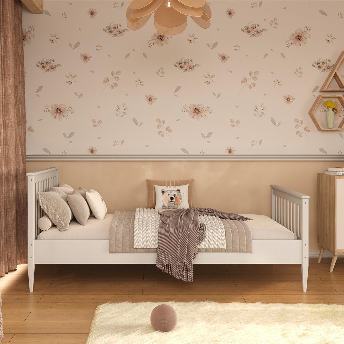 BETT 90/200 Ignas Weiß - Weiß, Holz (90/200cm) - Petits-meubles