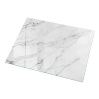 TISCHPLATTE 120x80 cm Marmoroberflächenmuster - Hellgrau, Glas (0.4/120/80cm) - TULUP