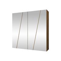 DREHTÜRENSCHRANK Zen 4L 200 cm - Goldfarben/Schwarz, Holzwerkstoff/Kunststoff (200/202/50cm) - MIRJAN24