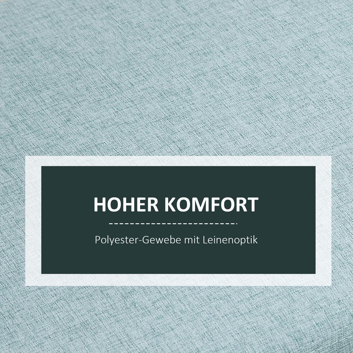 TRUHENBANK scandinavia Polyester Holz Hellgrün - Grün, Kunststoff (39/45/110cm) - HOMCOM