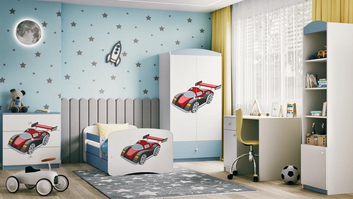 KOMMODE Babydreams Rennwagen 81/81/41 - Blau, Holzwerkstoff (81/81/41cm) - RAUMHIRSCH FURNITURE