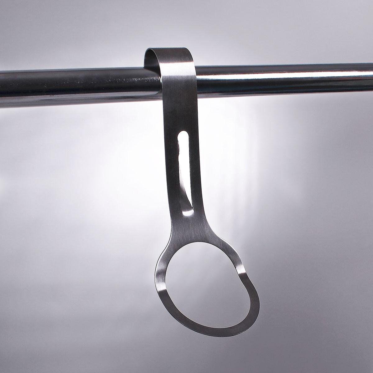 HAARTROCKNERHALTER zum Aufhängen - 15/10/21 cm - Silberfarben, Metall (10/21/15cm) - Calicosy