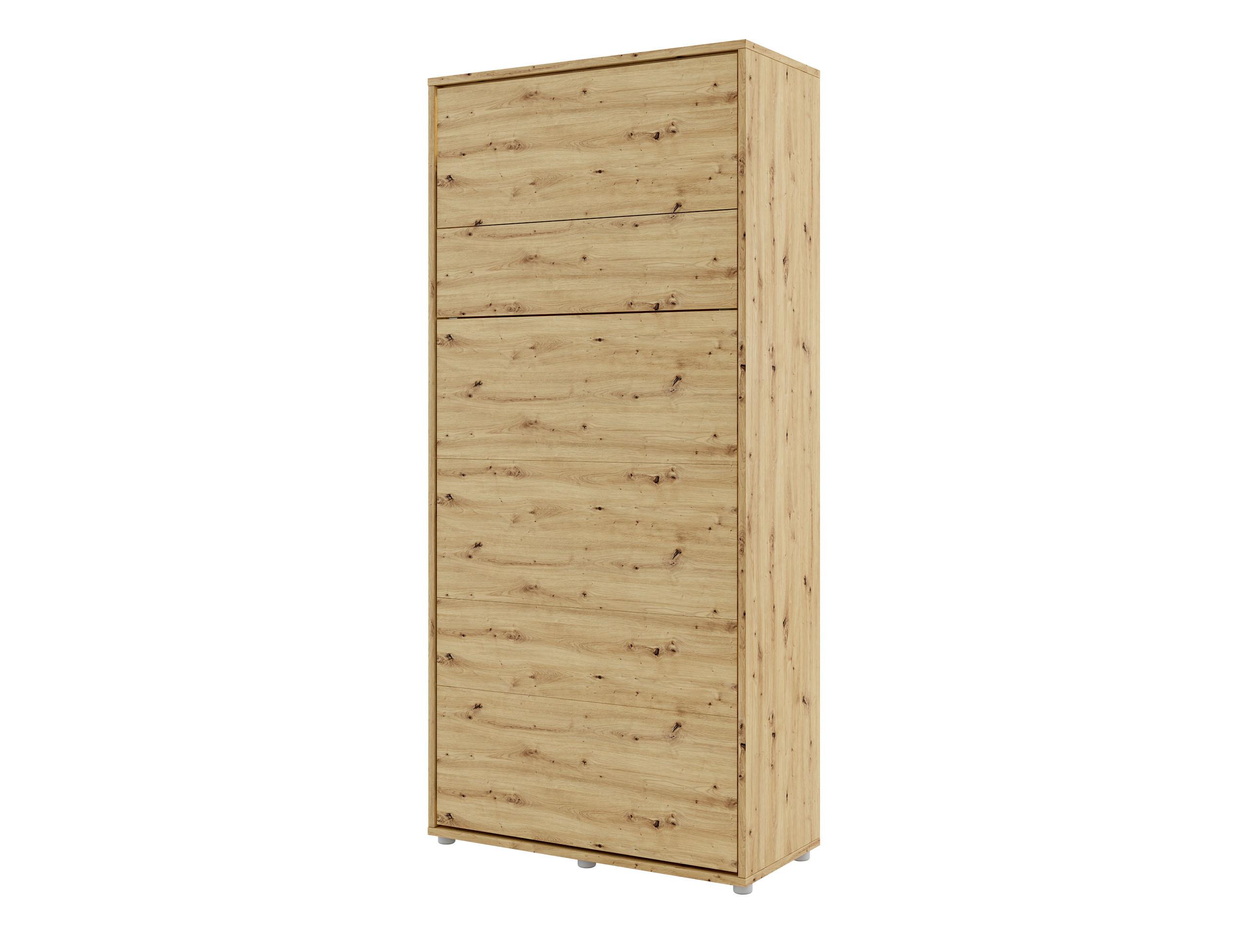 SCHRANKBETT Bed-Concept BC-03 90x200 - Eiche Artisan/Grau, Holz/Holzwerkstoff (90/200cm) - MIRJAN24