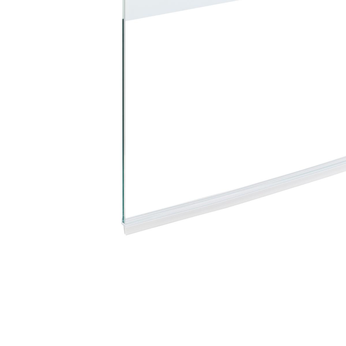 BADEWANNENAUFSATZ 140/100 cm Silber Tuapi - Transparent/Silberfarben, Glas (100/140cm) - Beliani