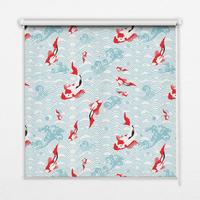 INNENROLLO - Fensterrollo - Rollo - 100x180 cm - Fische im Wasser - Rot, Kunststoff (100/180/0.5cm) - TULUP
