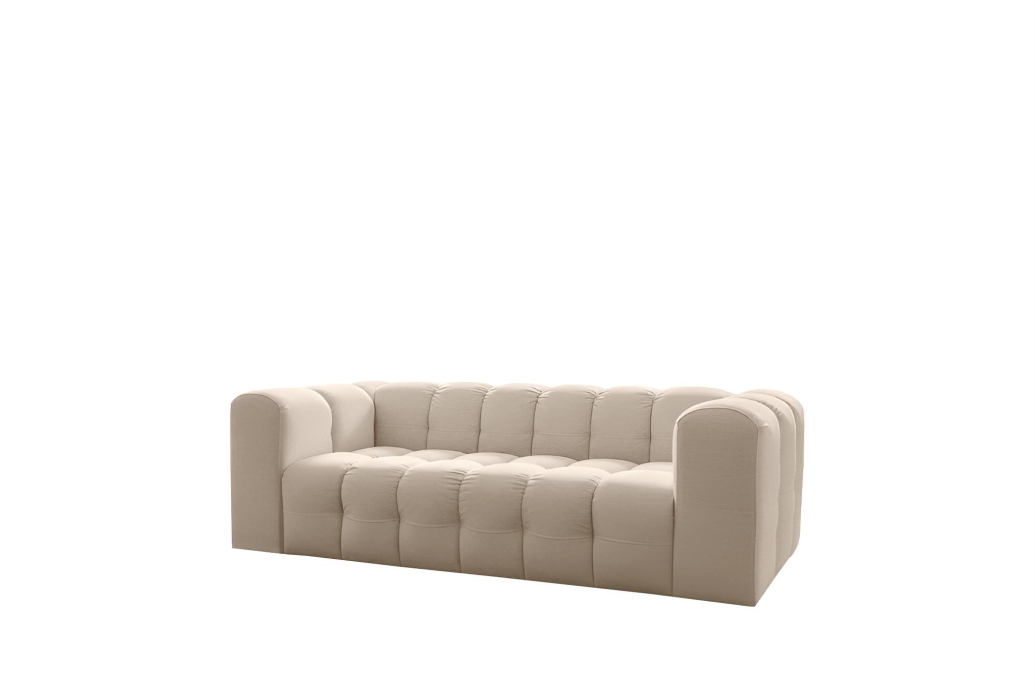 SOFA 3-sitzer Solvie In Tiffani - Beige, Holzwerkstoff/Textil (230/75/106cm) - Fun Möbel