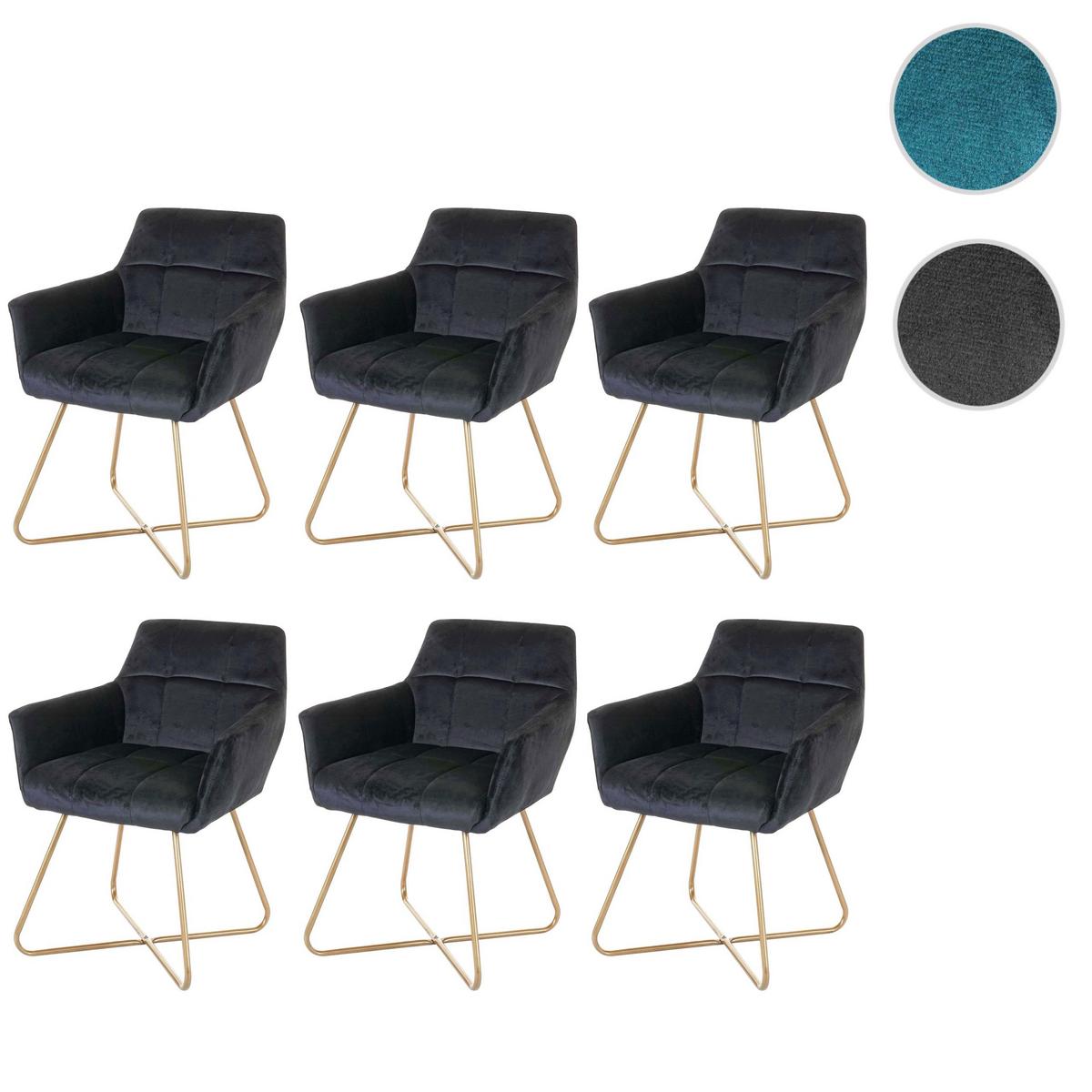 ESSZIMMERSTUHL Schwarz 6er-Set - Schwarz, Textil (60/79/58cm) - MCW