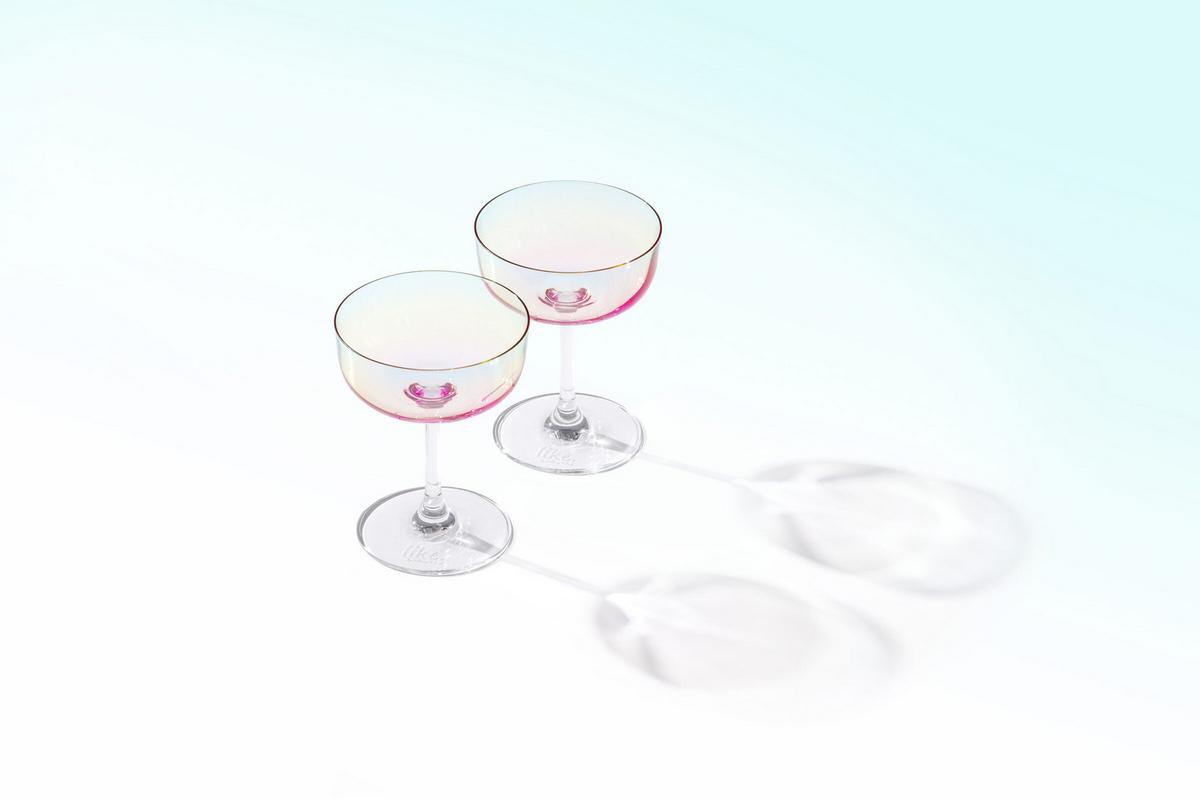 SEKTSCHALEN / DESSERTSCHALEN Like Glass Pearl 100 ml 2er Set - Multicolor, Glas (0.1L) - like.Villeroy & Boch