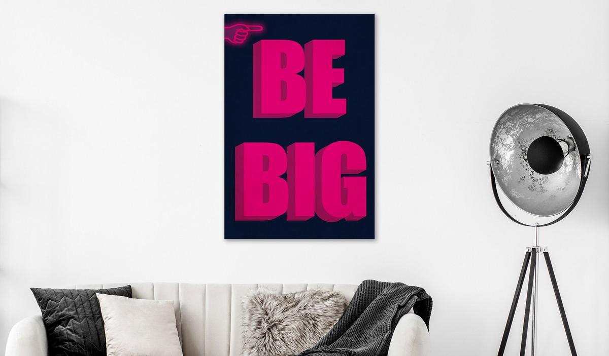 KUNSTDRUCK Rosa 60/90 cm - Blau/Pink, Textil (60/90cm) - KUNSTLOFT