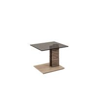 BEISTELLTISCH Celinka 55x47x47 höhenverstellbar Wildeiche/Parsol - Braun, Glas (55/47/47cm) - 58aufmkessel