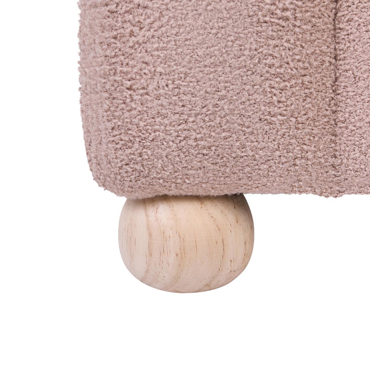 POLSTERBANK Bouclé Beige Idyllwild - Beige, Textil (111/45/39cm) - Beliani