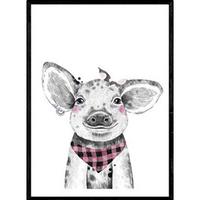 POSTER Kinder – Schwein A3 Rahmenlos - Klar, Papier (29.7/5/42cm) - Nacnic
