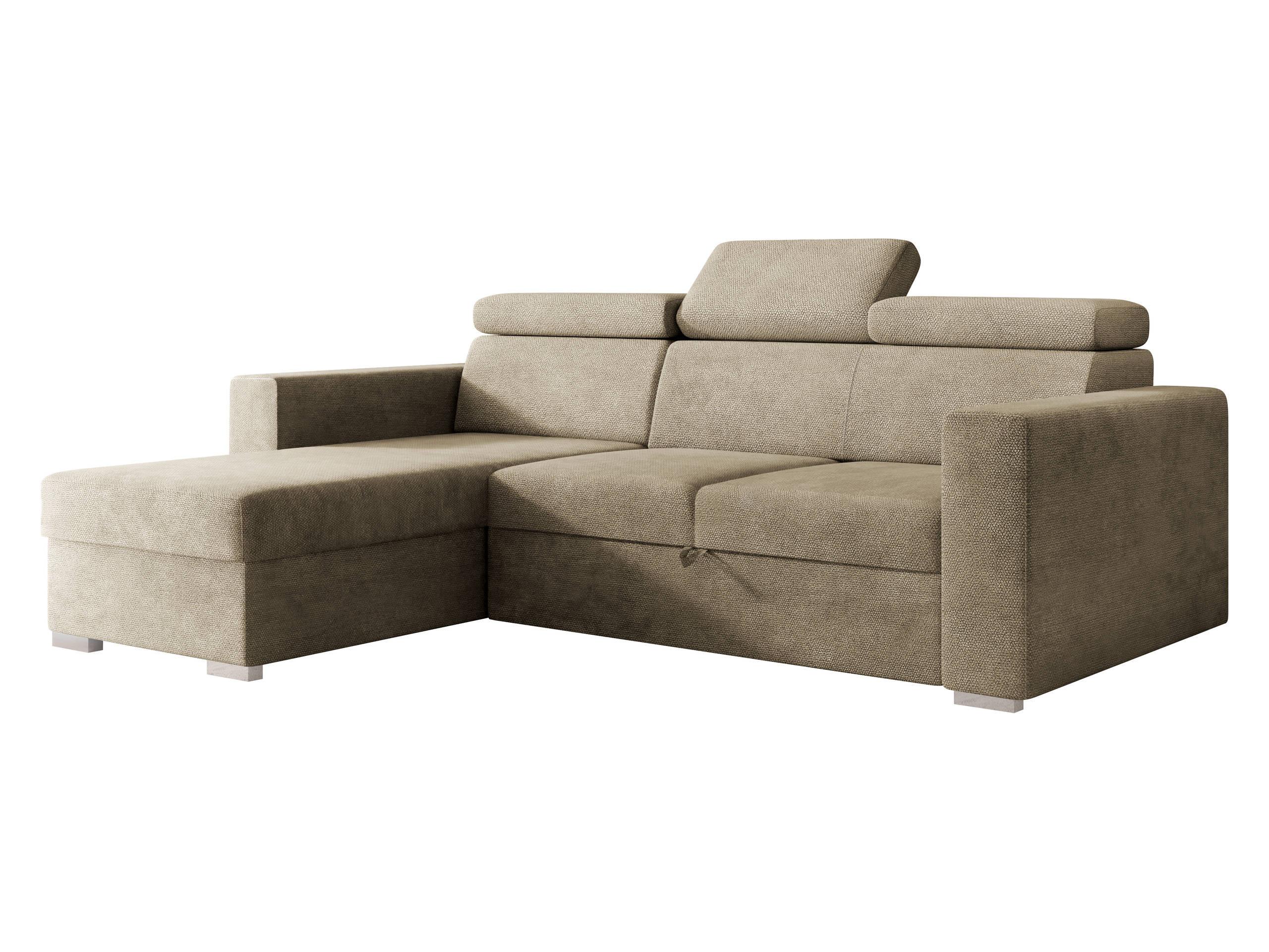 ECKSCHLAFSOFA Pedro 2rLC - Hellbraun/Silberfarben, Holz/Kunststoff (235/170cm) - MIRJAN24