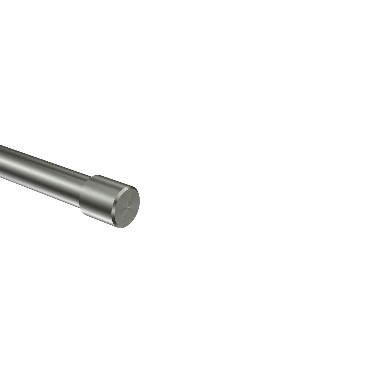 ENDSTÜCKE FÜR GARDINENSTANGEN 16 mm Ø, Casa Edelstahl-Optik, Packung 2 Stück - Edelstahlfarben, Metall (2/2/2cm) - INTERDECO