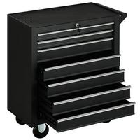 WERKSTATTWAGEN Stahl Schwarz - Schwarz, Metall (33/75/69cm) - DURHAND