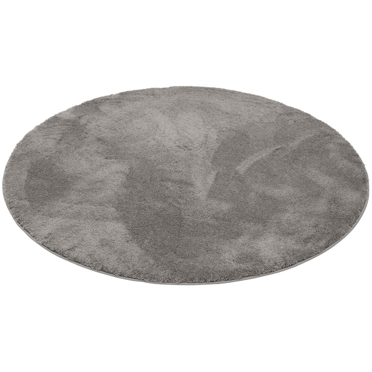 SUPER SOFT KINDER HOCHFLOR TEPPICH SILKY KIDS RUND - Grau, Textil (200/200cm) - Pergamon
