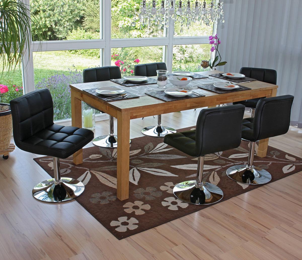 ESSZIMMERSTUHL Schwarz 6er-Set - Schwarz, Textil (43/76/44cm) - MCW
