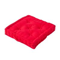 SITZKISSEN rot 40/40/8 cm – Bodenkissen unifarben - Rot, Textil (40/40/8cm) - Homescapes