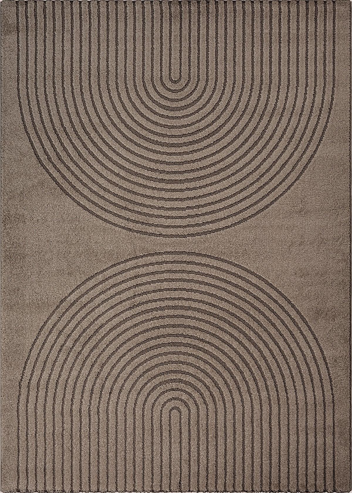 TEPPICHLÄUFER Geometrisch MUOTA Polypropylen Braun 80 x 150 cm - Braun, Textil (80/150cm) - KADIMA DESIGN