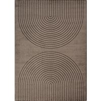 KURZFLORTEPPICH Geometrisch MUOTA Polypropylen Braun 140 x 200 cm - Braun, Textil (140/200cm) - KADIMA DESIGN