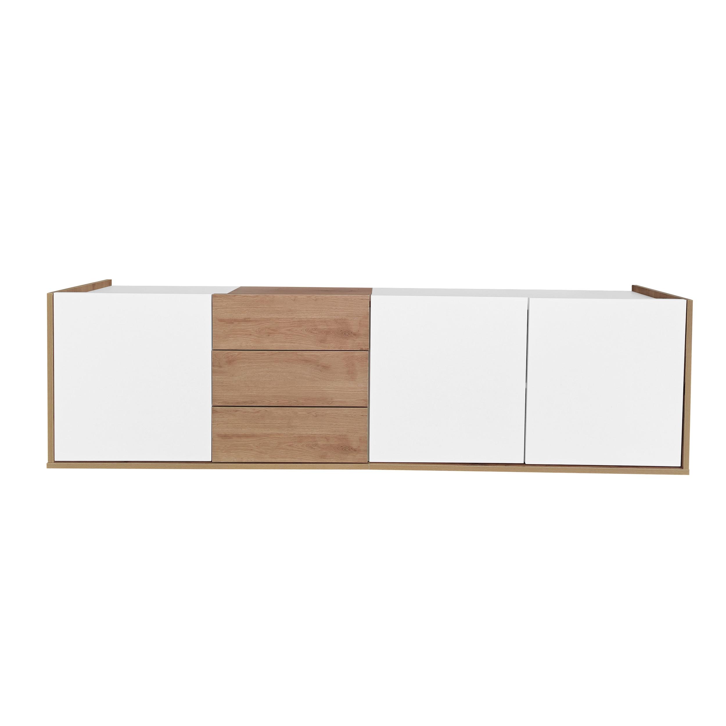TV-ELEMENT Weiß 171.5/35/47 cm - Weiß, Holz (35/47/172cm) - Urban Meuble