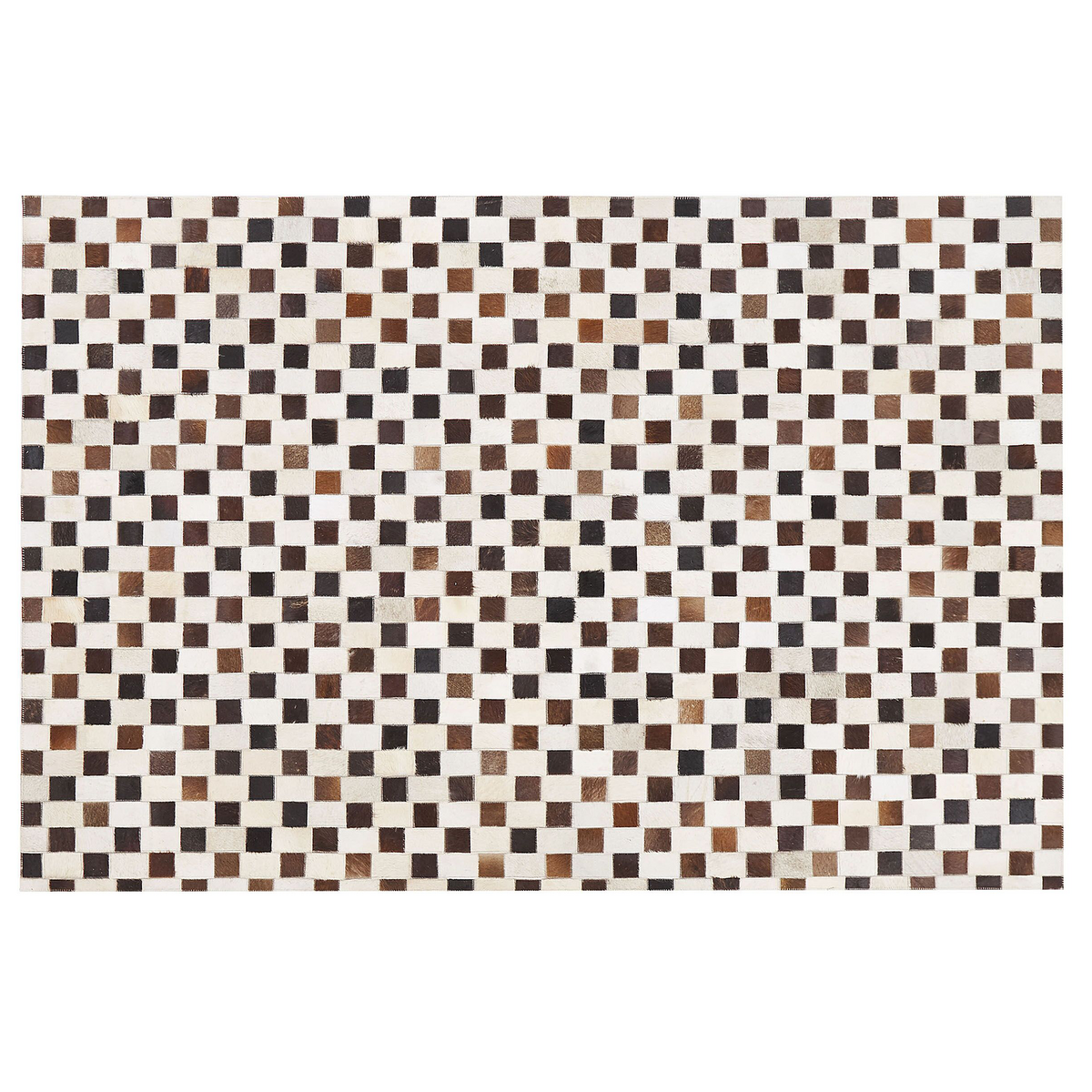 PATCHWORK-TEPPICH Kayabey 230/160 cm - Braun, Fell (160/230cm) - Beliani