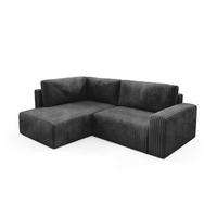 ECKSOFA Angela 4 Sitzplätze Schwarz - Schwarz, Holz (245/182cm) - Petits-meubles