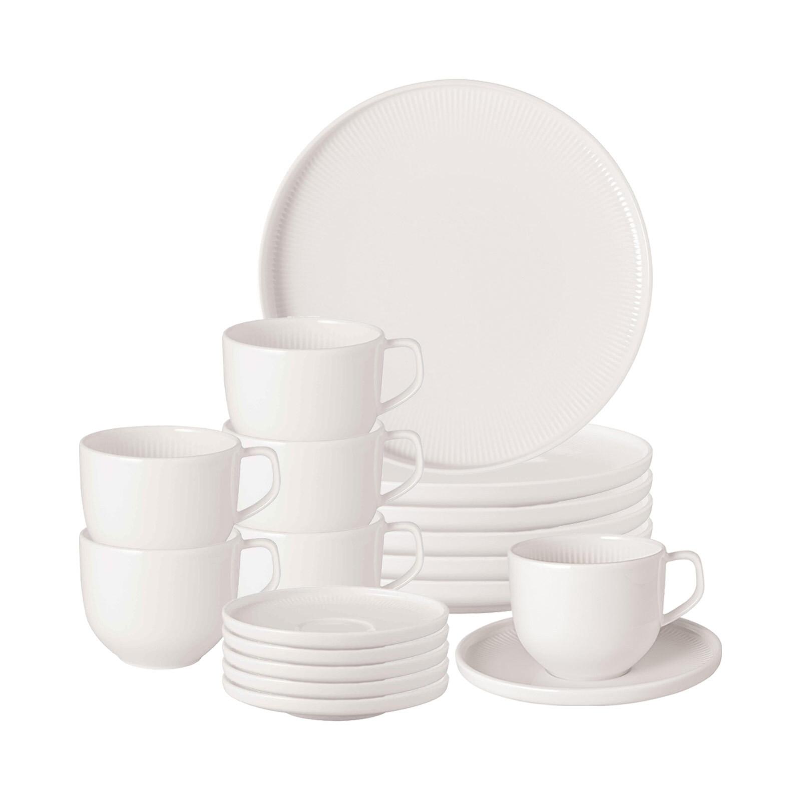 KAFFEESERVICE Afina weiß 18-tlg. - Weiß, Keramik (2/2/2cm) - Villeroy & Boch