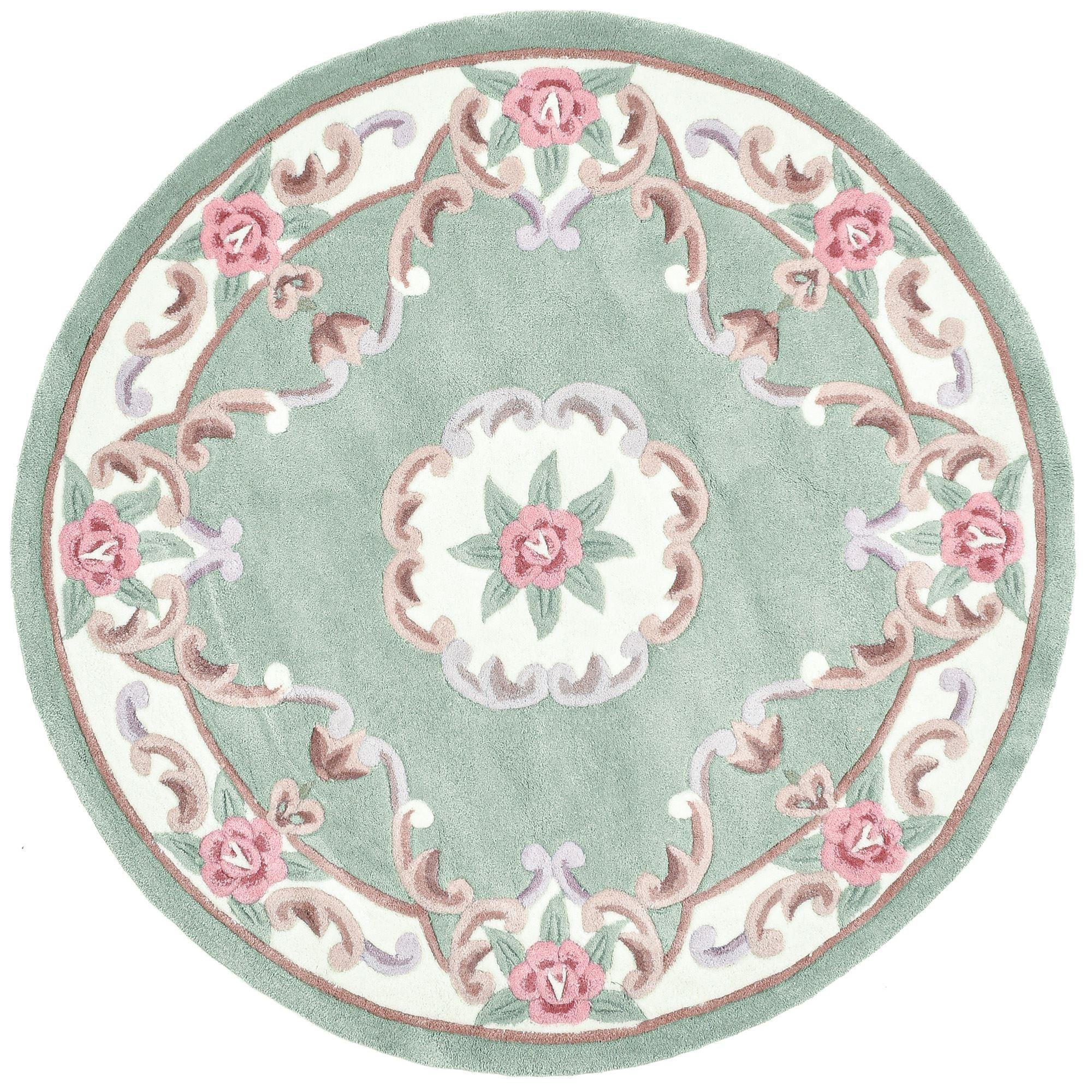 HANDTUFTTEPPICH Ming 150x150 cm - Grün, Textil (150/150cm) - THEKO
