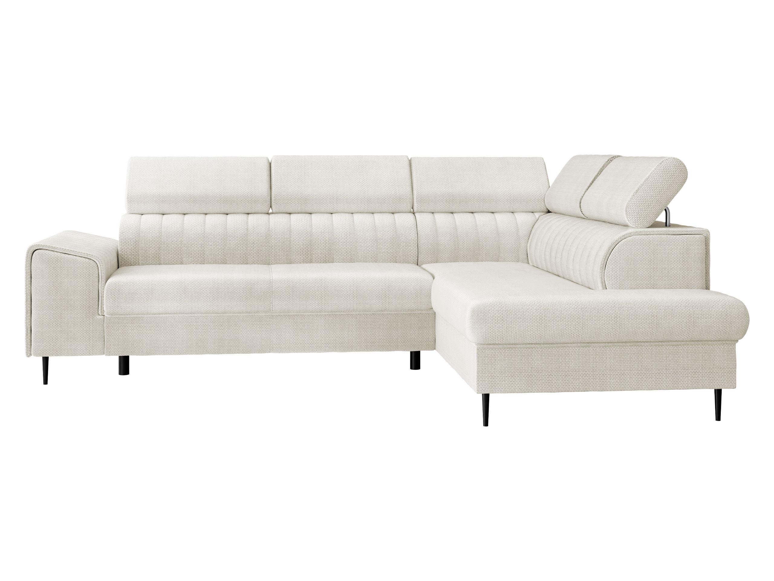 ECKSOFA Kadurin, Seite: Rechts - Creme/Schwarz, Holz/Kunststoff (276/206cm) - MIRJAN24