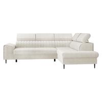 ECKSOFA Kadurin, Seite: Rechts - Creme/Schwarz, Holz/Kunststoff (276/206cm) - MIRJAN24