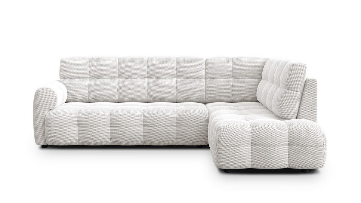 ECKSOFA MELLOW 5-Sitzer, creme - Creme/Schwarz, Holz/Textil (283/191cm) - Wozimo