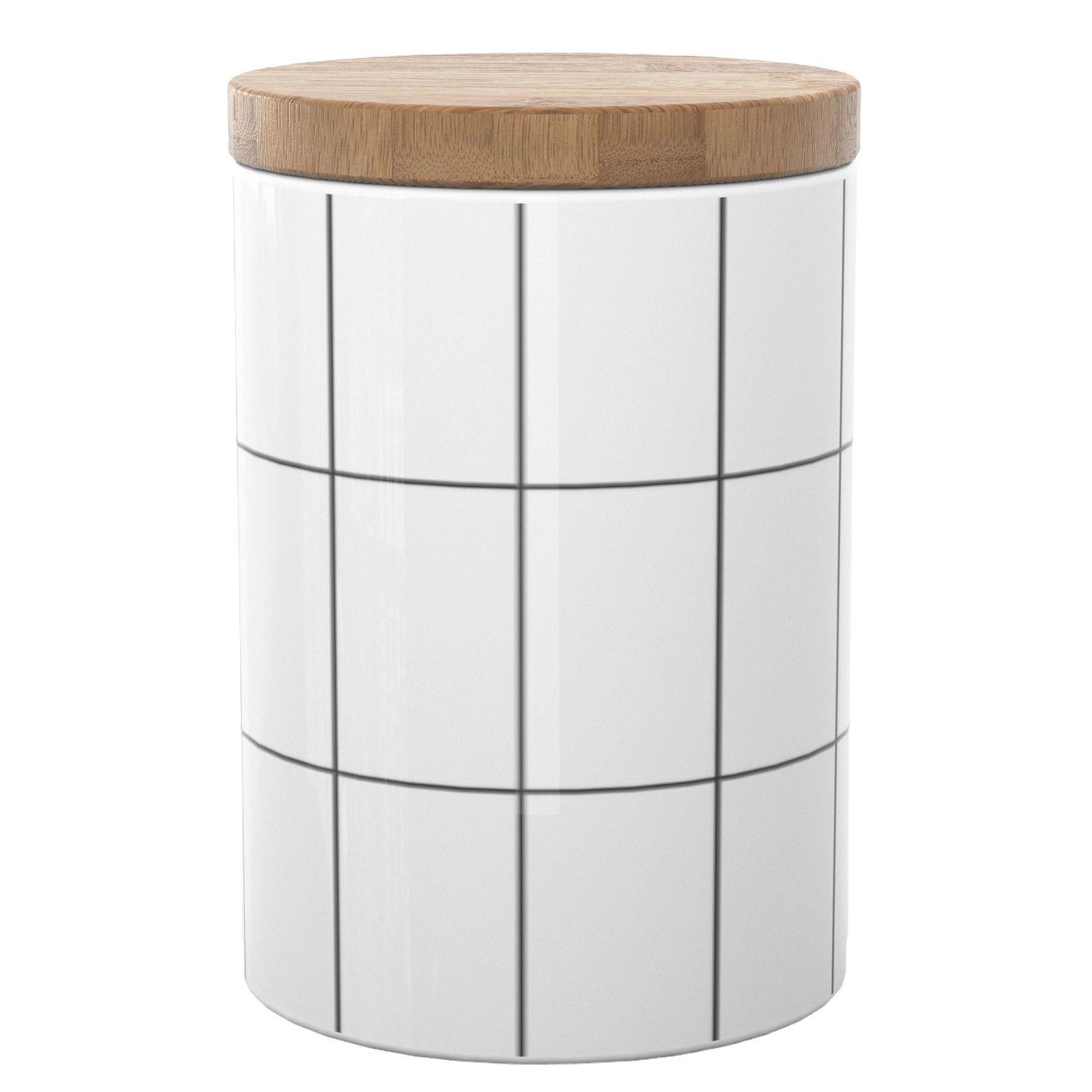 VORRATSDOSE mit Deckel 700 ml - Weiß, Keramik (10/13.5/10cm) - Intirilife