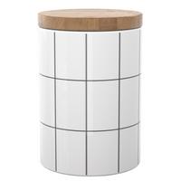 VORRATSDOSE mit Deckel 700 ml - Weiß, Keramik (10/13.5/10cm) - Intirilife