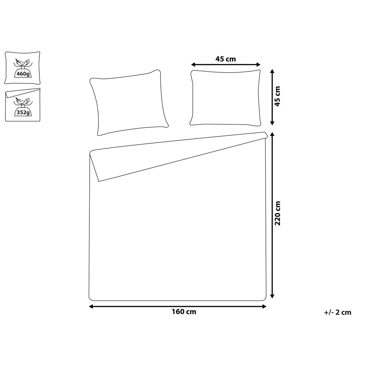 TAGESDECKEN Grau 160/220 cm Alamut - Grau, Textil (160/220cm) - Beliani