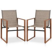 TERRASSENSTUHL Braun(2er-Set) - Braun, Metall (59/86/55.5cm) - COSTWAY