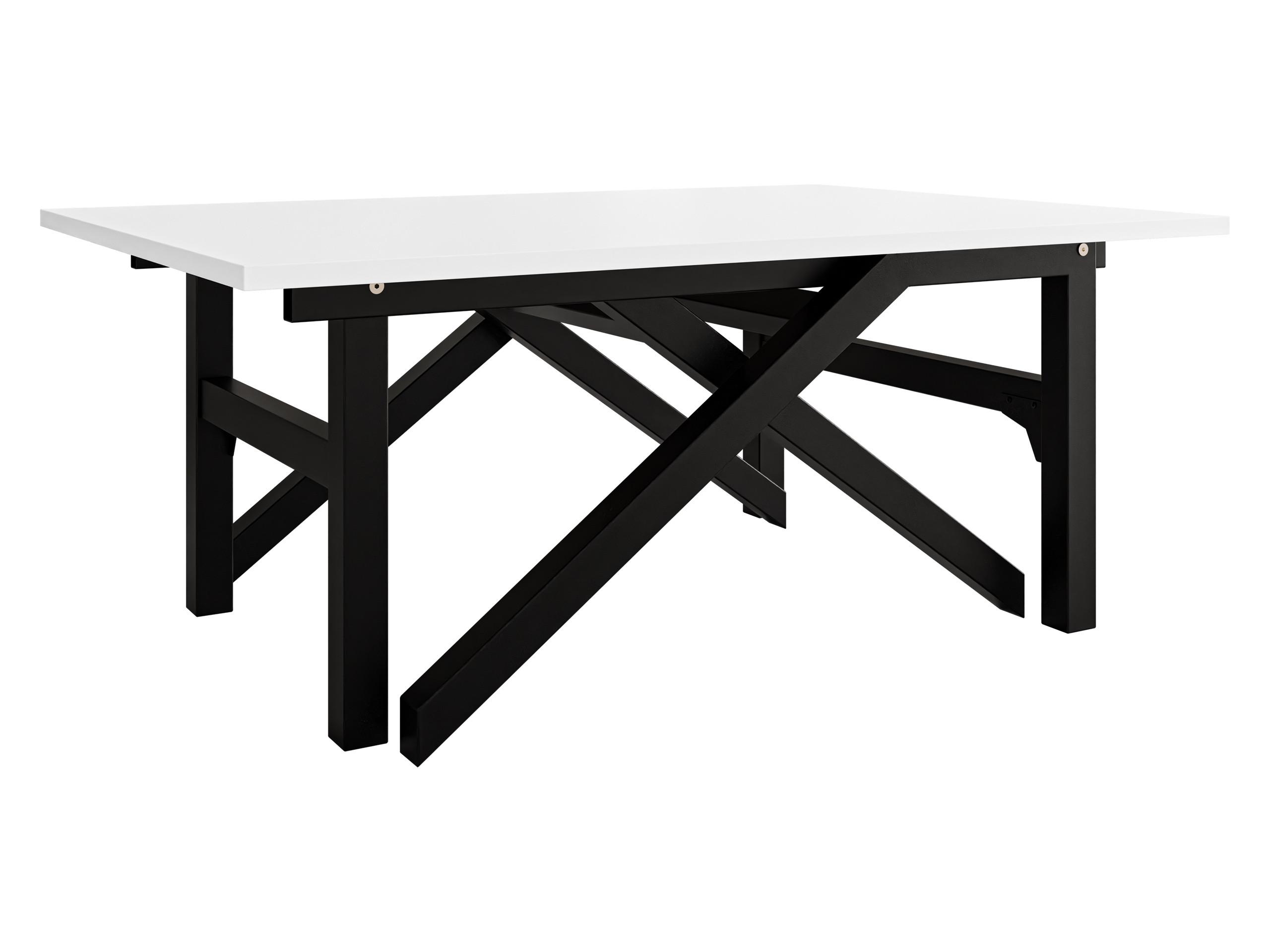 2-IN-1 COUCHTISCH UND ESSTISCH Xena Bis - Schwarz/Weiß, Holzwerkstoff/Metall (70/100/45cm) - MIRJAN24