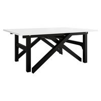 2-IN-1 COUCHTISCH UND ESSTISCH Xena Bis - Schwarz/Weiß, Holzwerkstoff/Metall (70/100/45cm) - MIRJAN24
