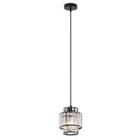 PENDELLEUCHTE Marenor 16/16/143 cm - Schwarz, Glas/Metall (16/16/143cm) - ZMH