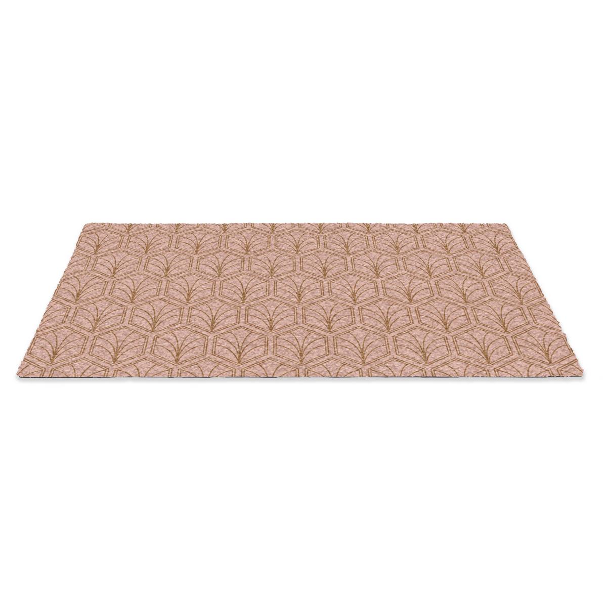 FUSSMATTE Lachsrosa - Muster - Geometrisch Schmutzfangmatte 60x40 cm - Altrosa, Kunststoff (60/0.4cm) - MuchoWow