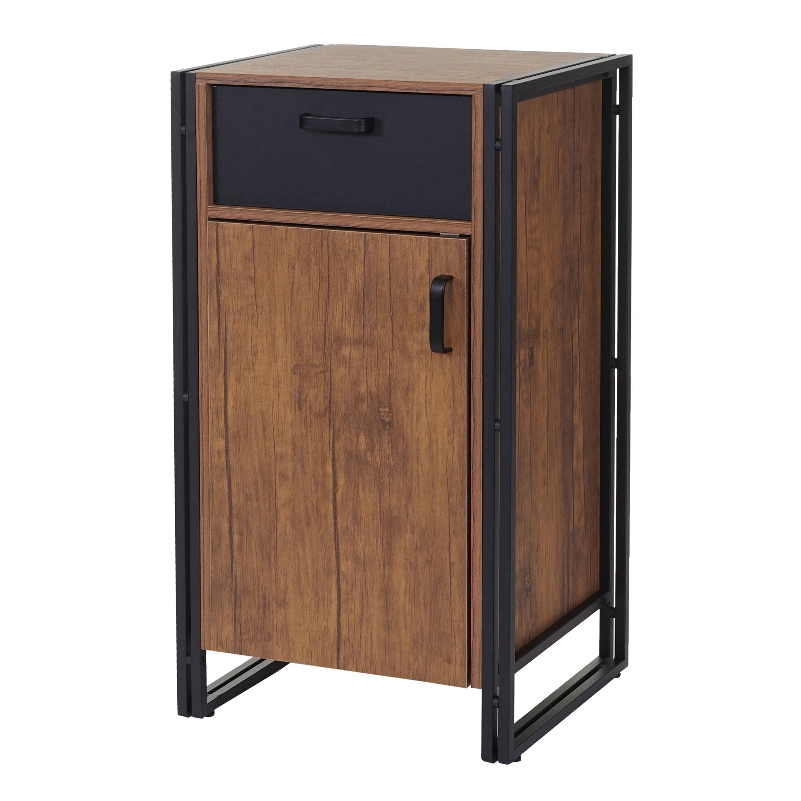 KOMMODE 1 SCHUBLADE 2 TÜREN Holz - Braun, Holzwerkstoff (50/90/43cm) - MCW