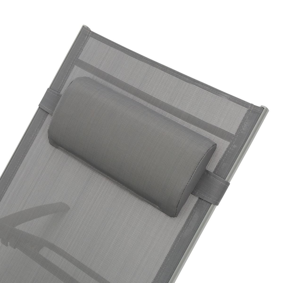 GARTENLIEGE RELAX grau - Grau, Textil/Metall (179/88/64cm) - IDIMEX