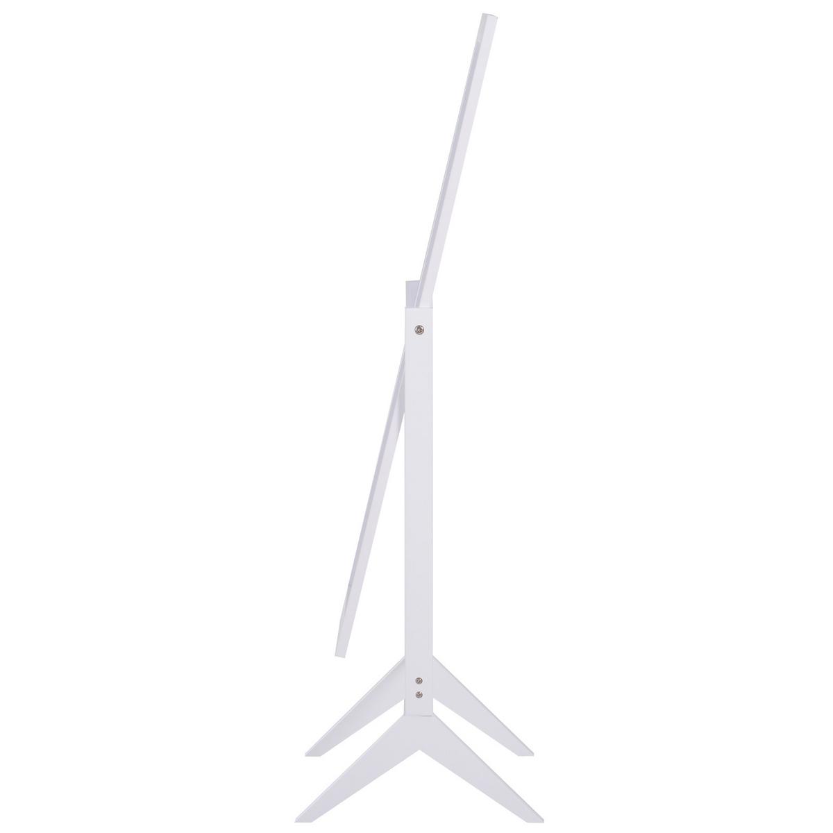 STANDSPIEGEL Erhöhte Füße Ganzkörperspiegel Schminkspiegel Pflegeleicht MDF - Weiß, Glas (46/148/47cm) - HOMCOM