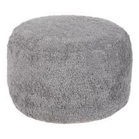POUF Baumwolle Grau Kandhkot - Grau, Textil (50/35/50cm) - Beliani