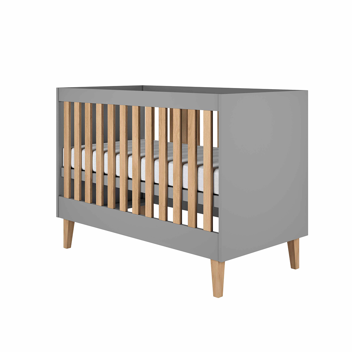 GITTERBETT 60/120 Kubi Grau - Grau, Holzwerkstoff (60/120cm) - Petits-meubles