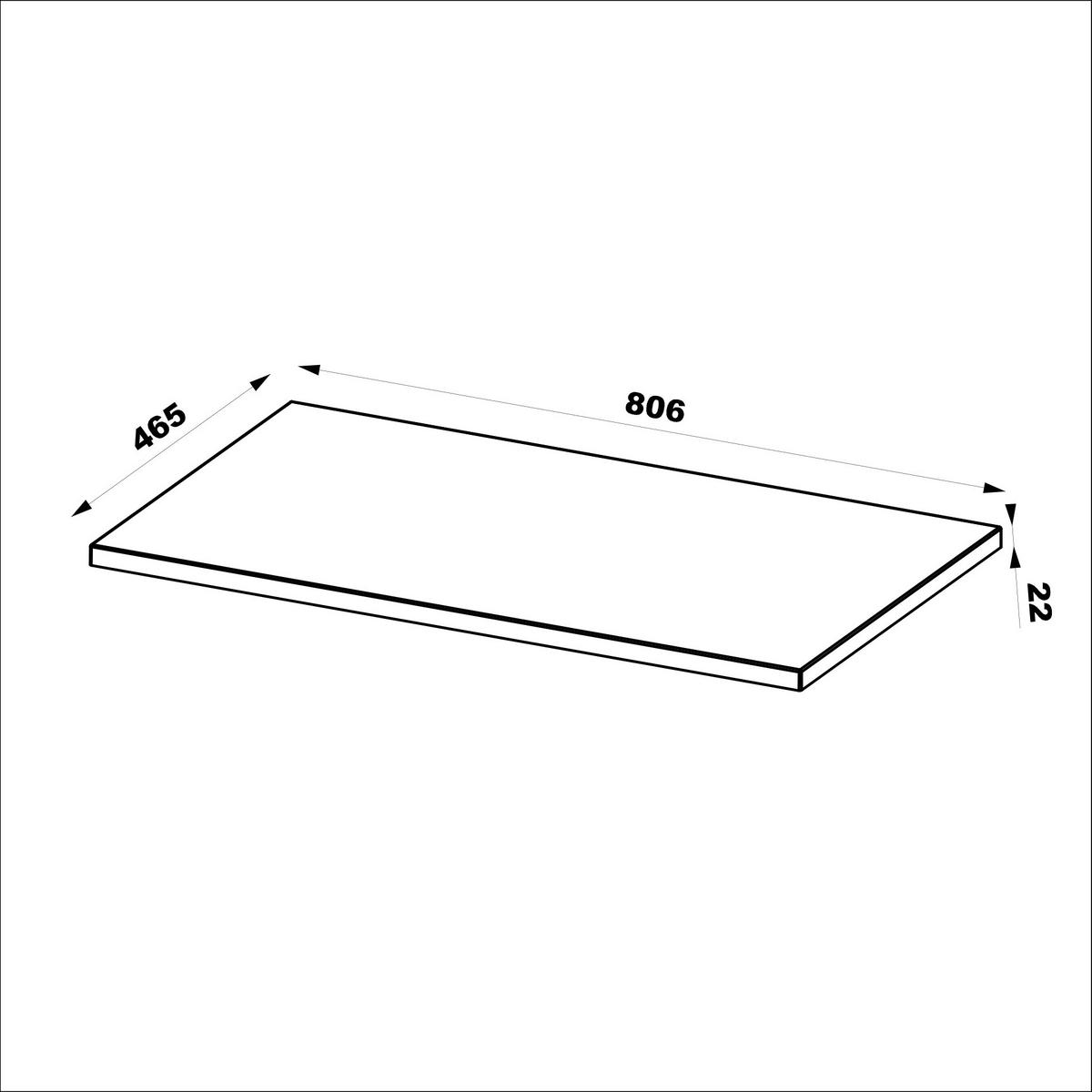 WASCHBECKENUNTERSCHRANK Colorado 2 Schubladen Eiche - 80 x 46 x 52 cm - Eichefarben, Holz (80/52/46cm) - Badplaats