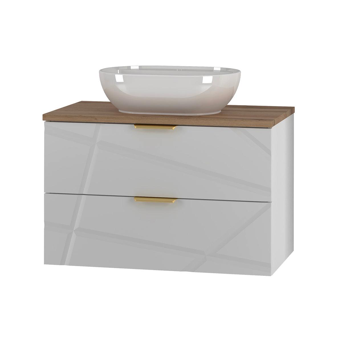 WASCHTISCH 80.6cm Aurora Weiß - Weiß, Holzwerkstoff (80.6/52.2/46.5cm) - Petits-meubles
